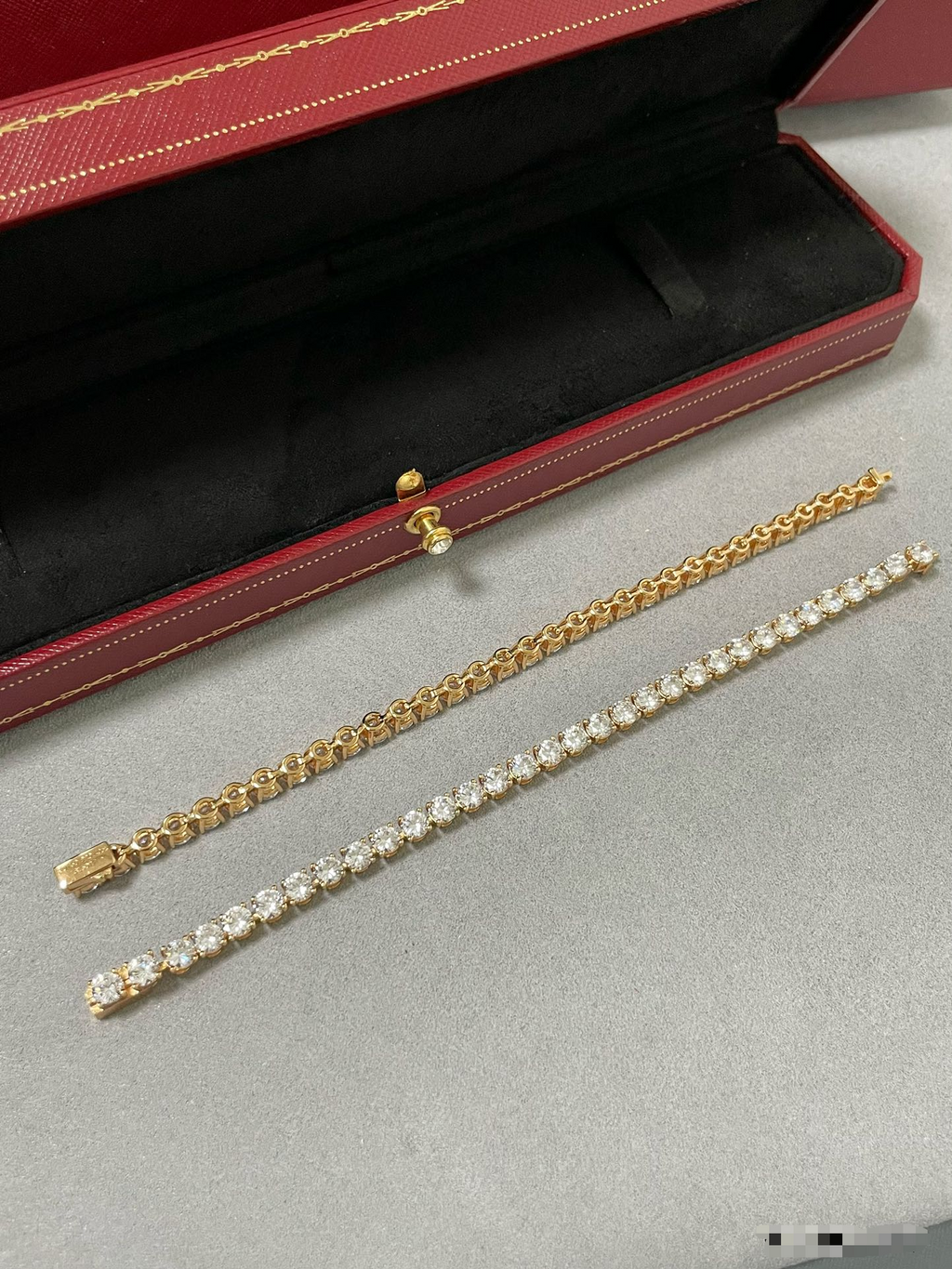 [⭐JeweliWhal jewelrys]سوار التنس مرصع بالكامل بالماس