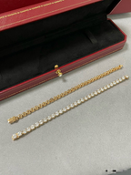[⭐JeweliWhal jewelrys]سوار التنس مرصع بالكامل بالماس