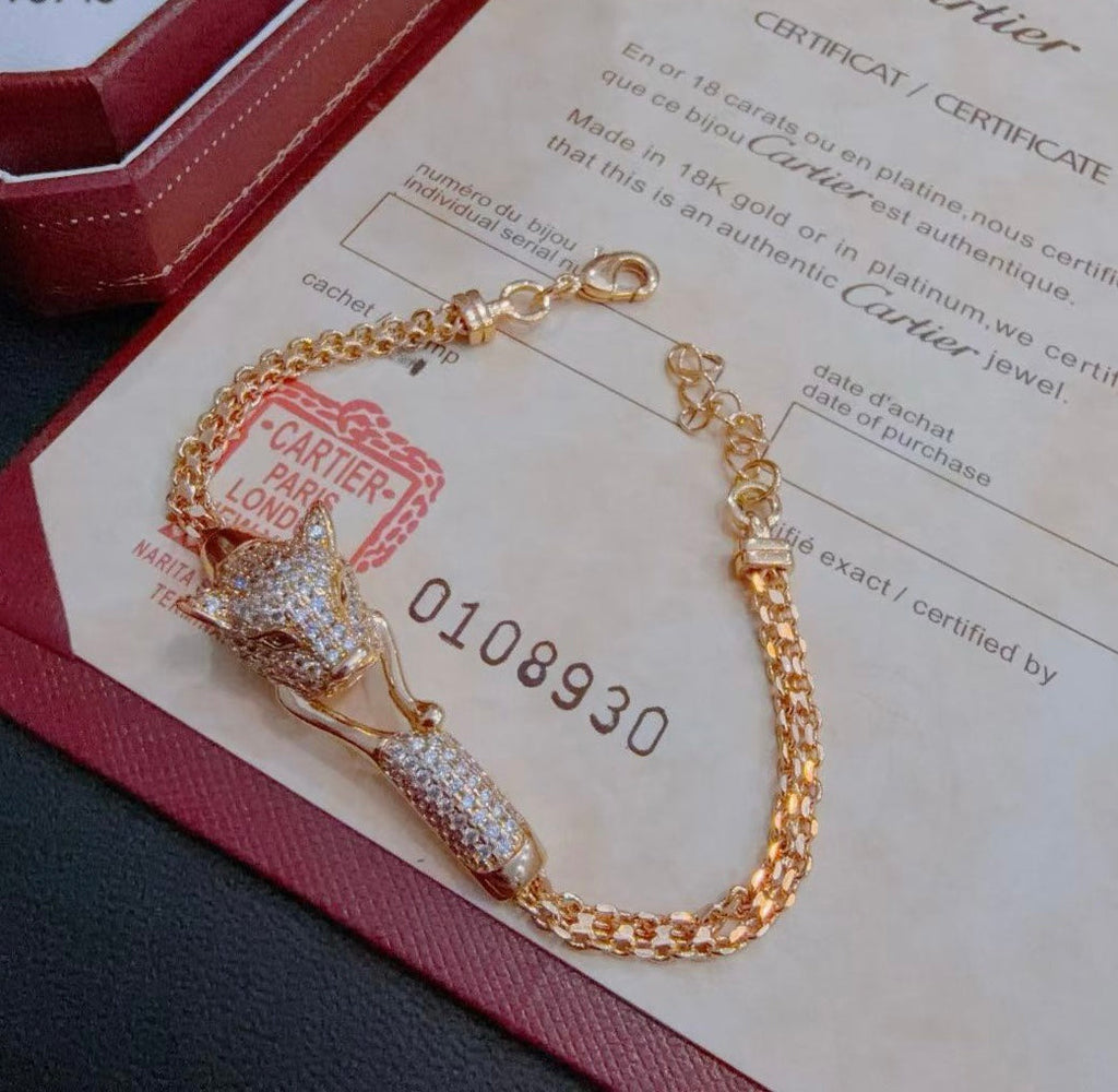 [⭐JeweliWhal Jewelry] パンテールブレスレット ダイヤモンド