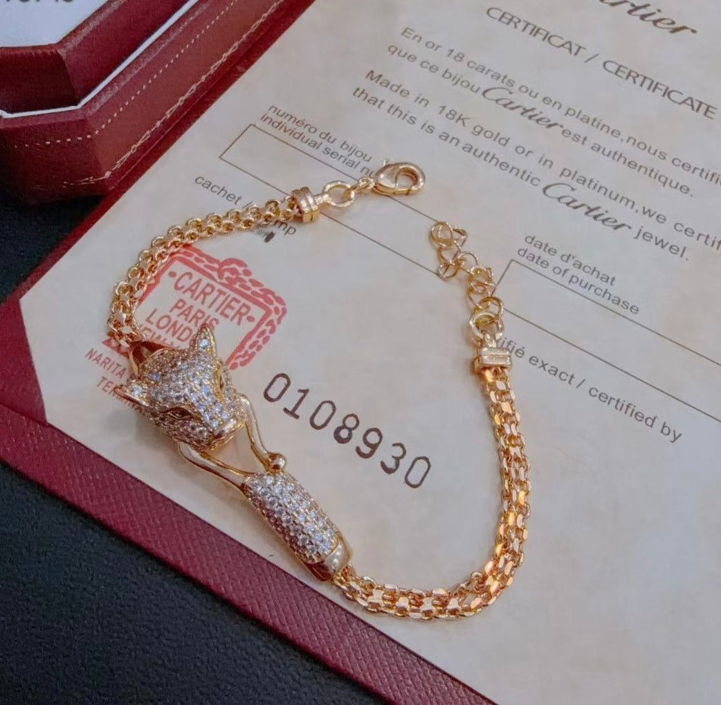 [⭐JeweliWhal Jewelry] パンテールブレスレット ダイヤモンド