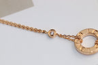 [⭐JeweliWhal]LOVE NECKLACE ADJUSTABLE ROSE GOLD 2 DIAMOND