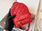 スモールバックパック レッド カナージュ ラムスキン
