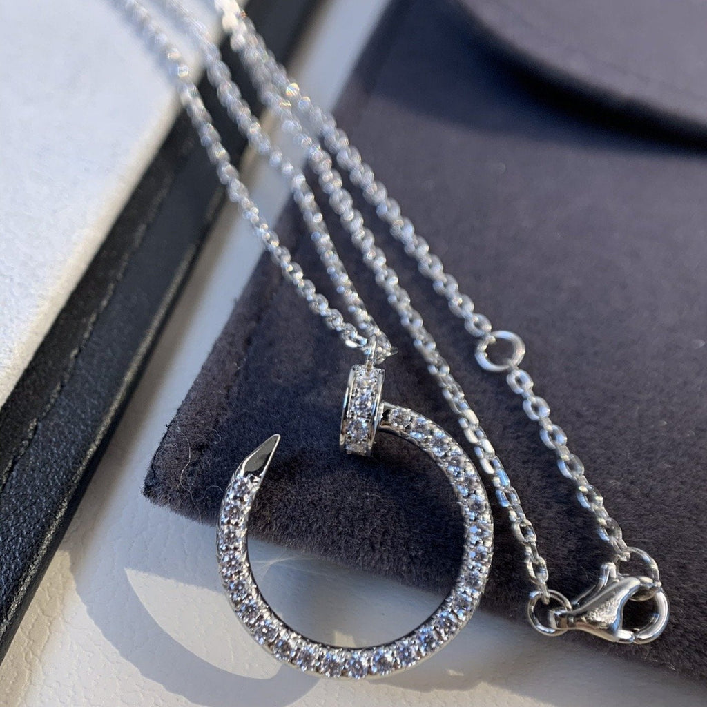[⭐JeweliWhal]JUSTE NECKLACE SILVER DIAMONDS