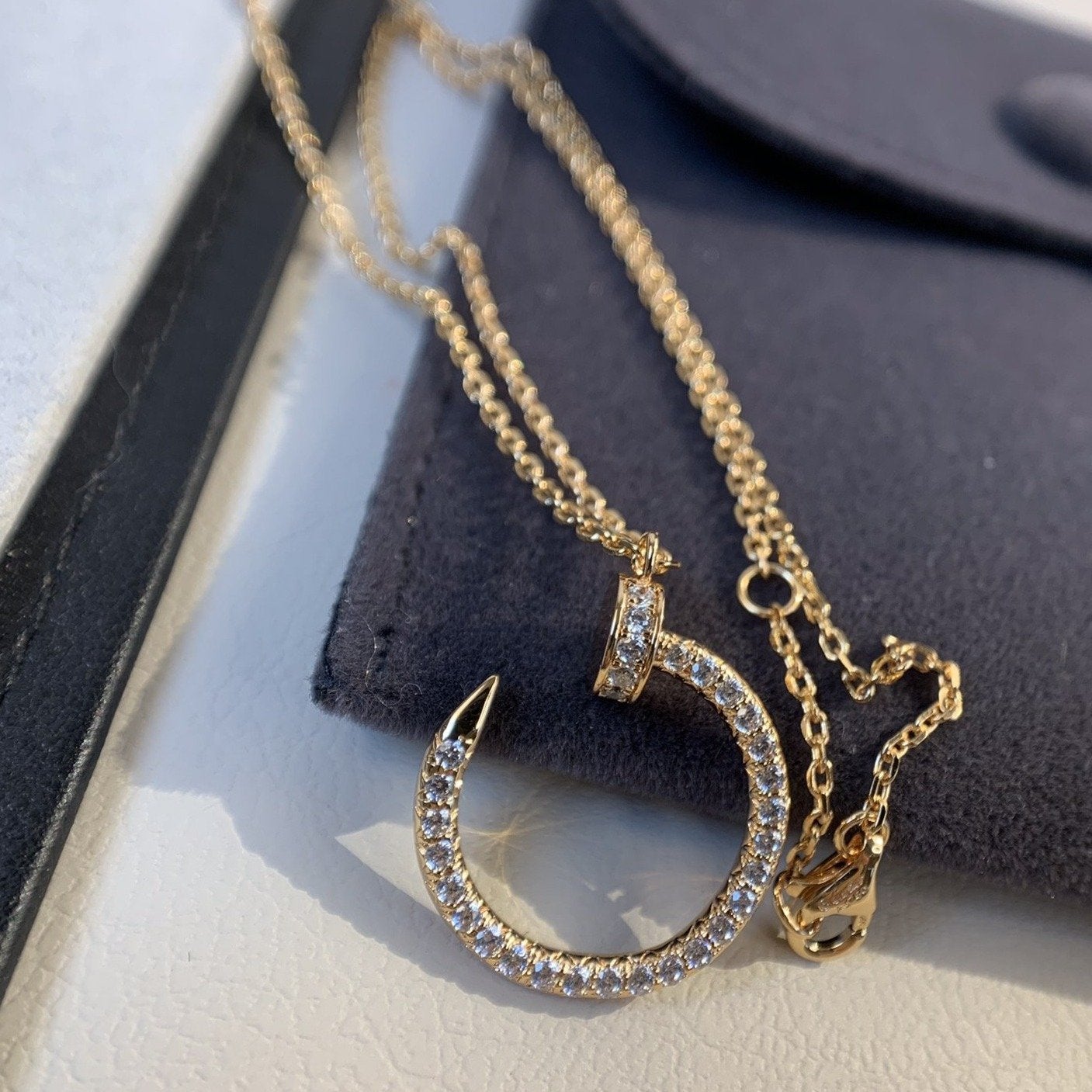 [⭐JeweliWhal]JUSTE NECKLACE PINK GOLD DIAMONDS