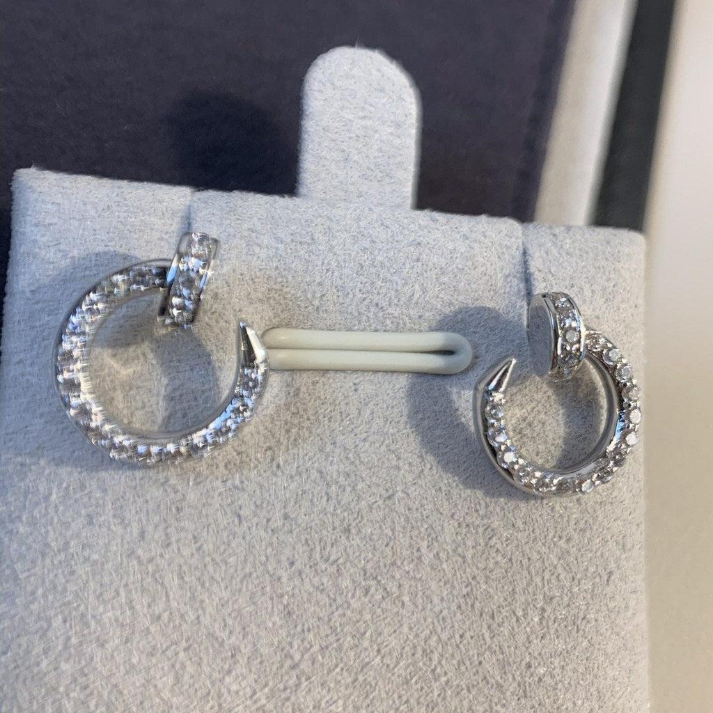 [⭐JeweliWhal]JUSTE EARRINGS SILVER DIAMONDS