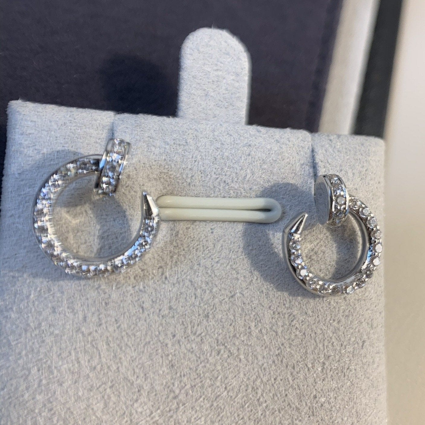 [⭐JeweliWhal]JUSTE EARRINGS SILVER DIAMONDS