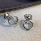 [⭐JeweliWhal]JUSTE EARRINGS SILVER DIAMONDS