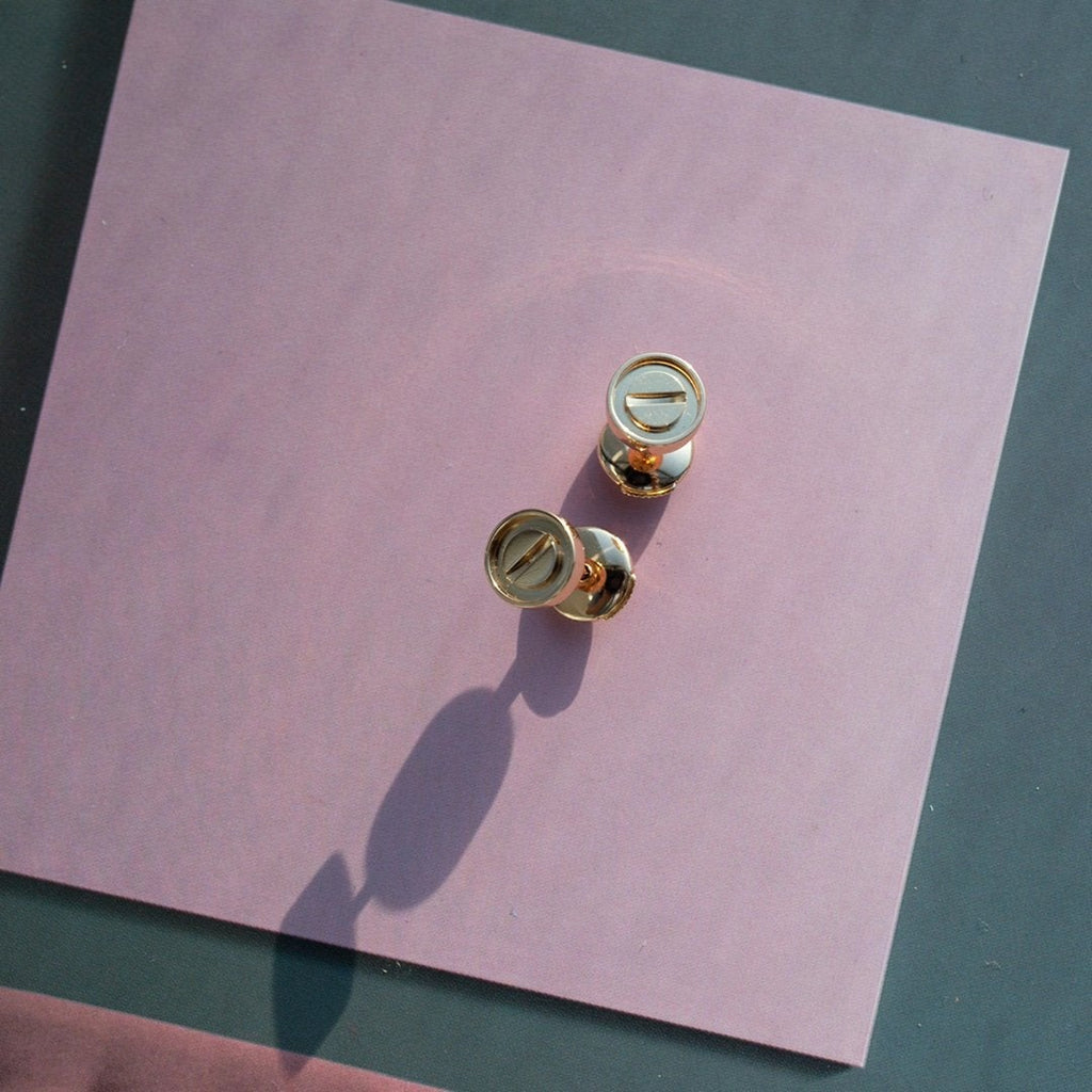 [⭐JeweliWhal]ラブイヤリング ピンクゴールド 10mm