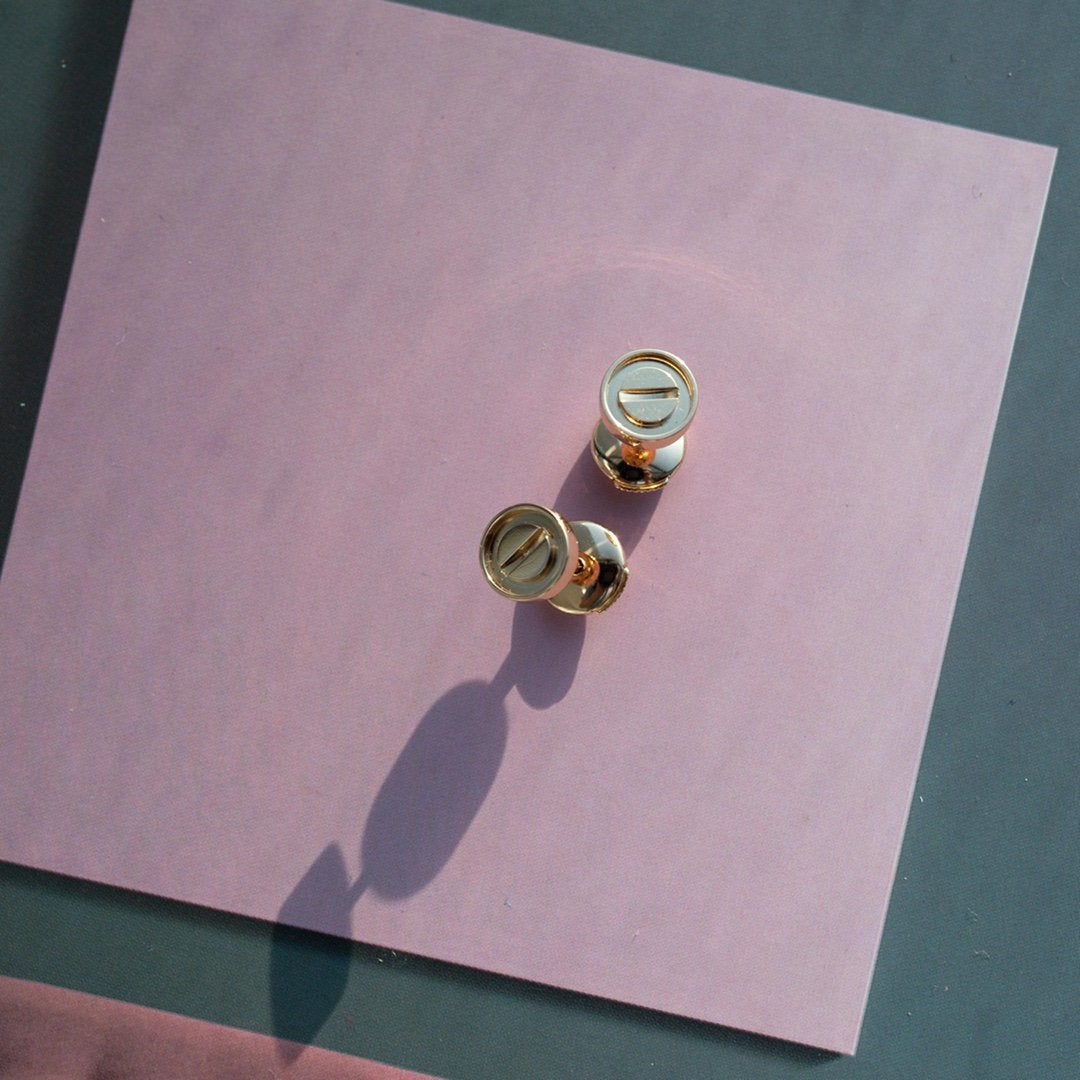 [⭐JeweliWhal]ラブイヤリング ピンクゴールド 10mm