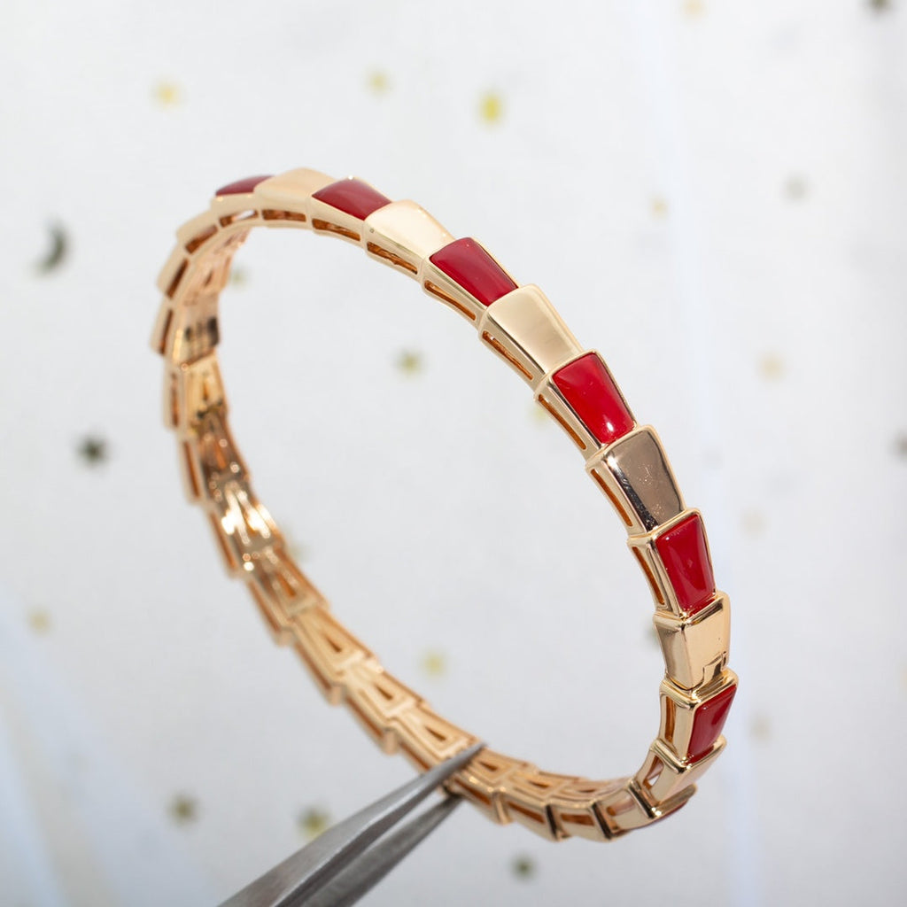 [⭐JeweliWhal]SERPENTI BRACELET PINK GOLD RUBELLITE