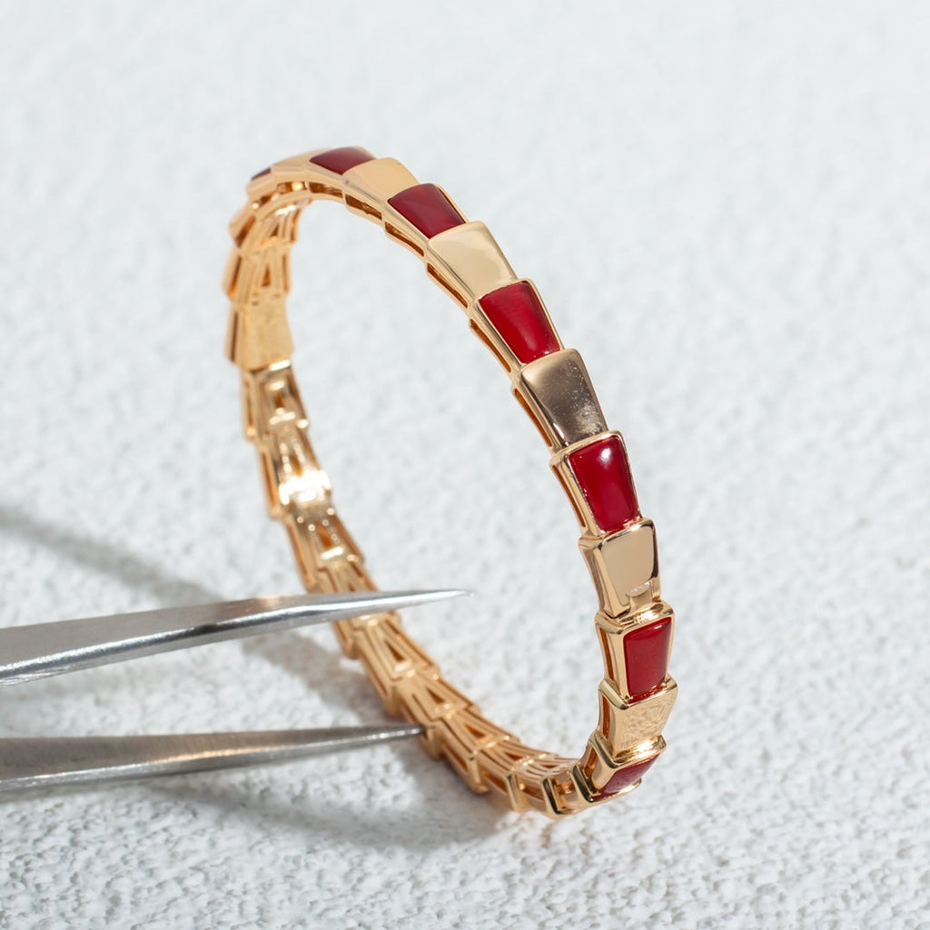 [⭐JeweliWhal]SERPENTI BRACELET PINK GOLD RUBELLITE