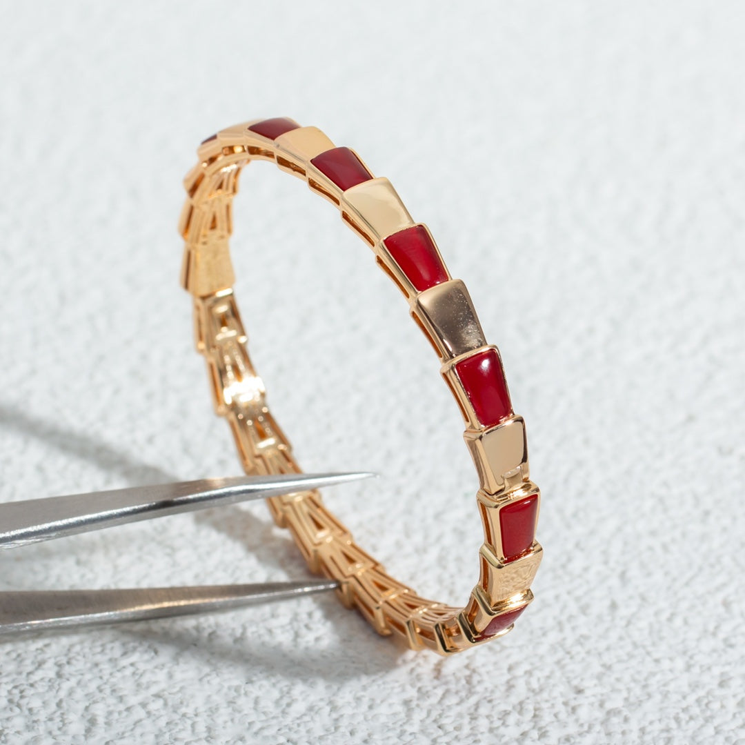 [⭐JeweliWhal]SERPENTI BRACELET PINK GOLD RUBELLITE