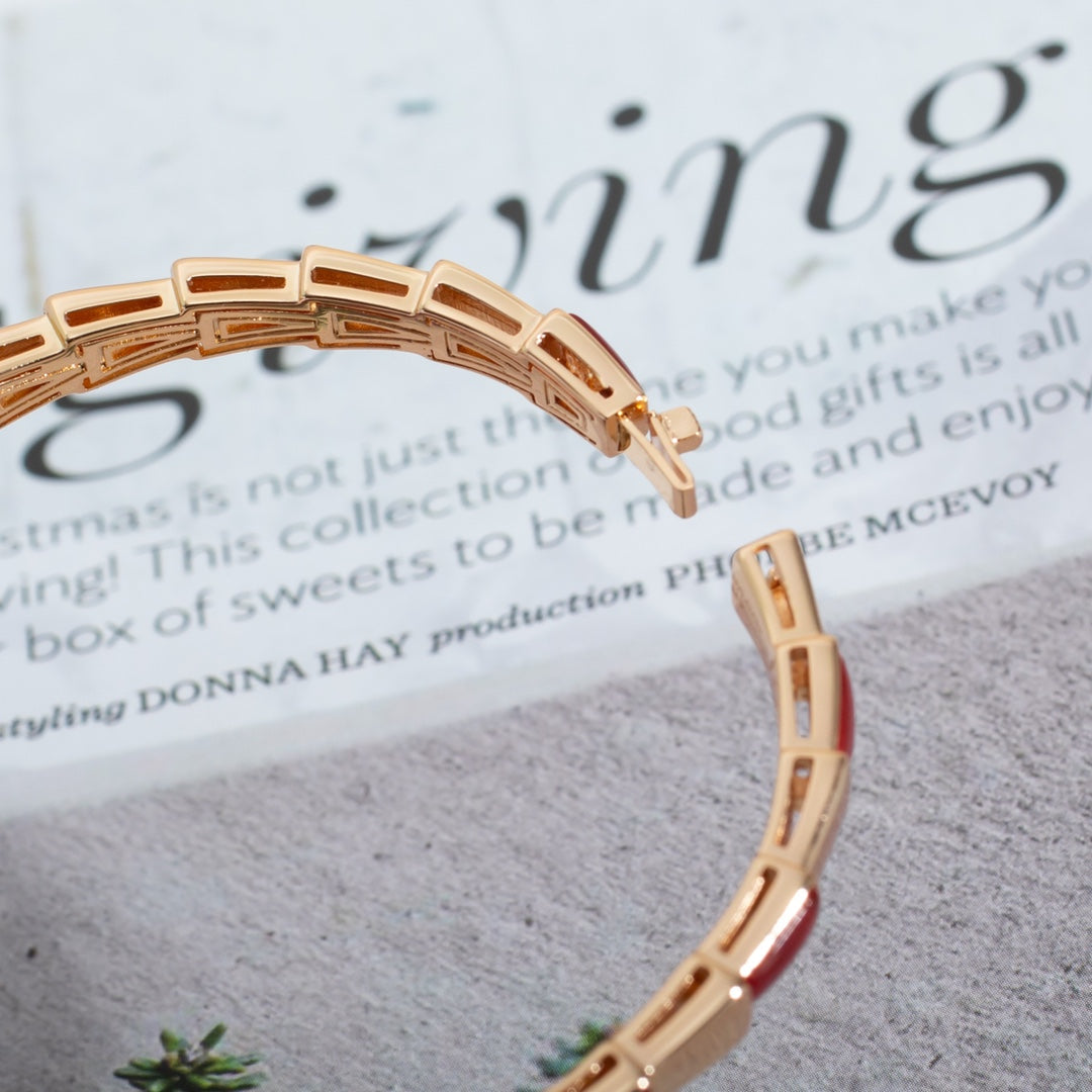 [⭐JeweliWhal]SERPENTI BRACELET PINK GOLD RUBELLITE