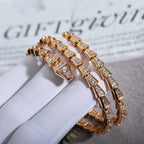 [⭐JeweliWhal]SERPENTI BRACELET PINK GOLD DIAMOND DOUBLE ROW