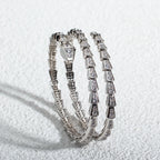 [⭐JeweliWhal]SERPENTI BRACELET SILVER DIAMOND DOUBLE ROW