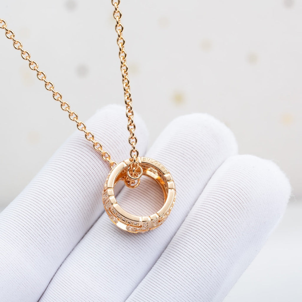 [⭐JeweliWhal]PARENTESI NECKLACE PINK GOLD DIAMOND