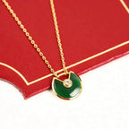 [⭐JeweliWhal]AMULETTE GOLD MALACHITE NECKLACE