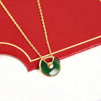 [⭐JeweliWhal]AMULETTE GOLD MALACHITE NECKLACE