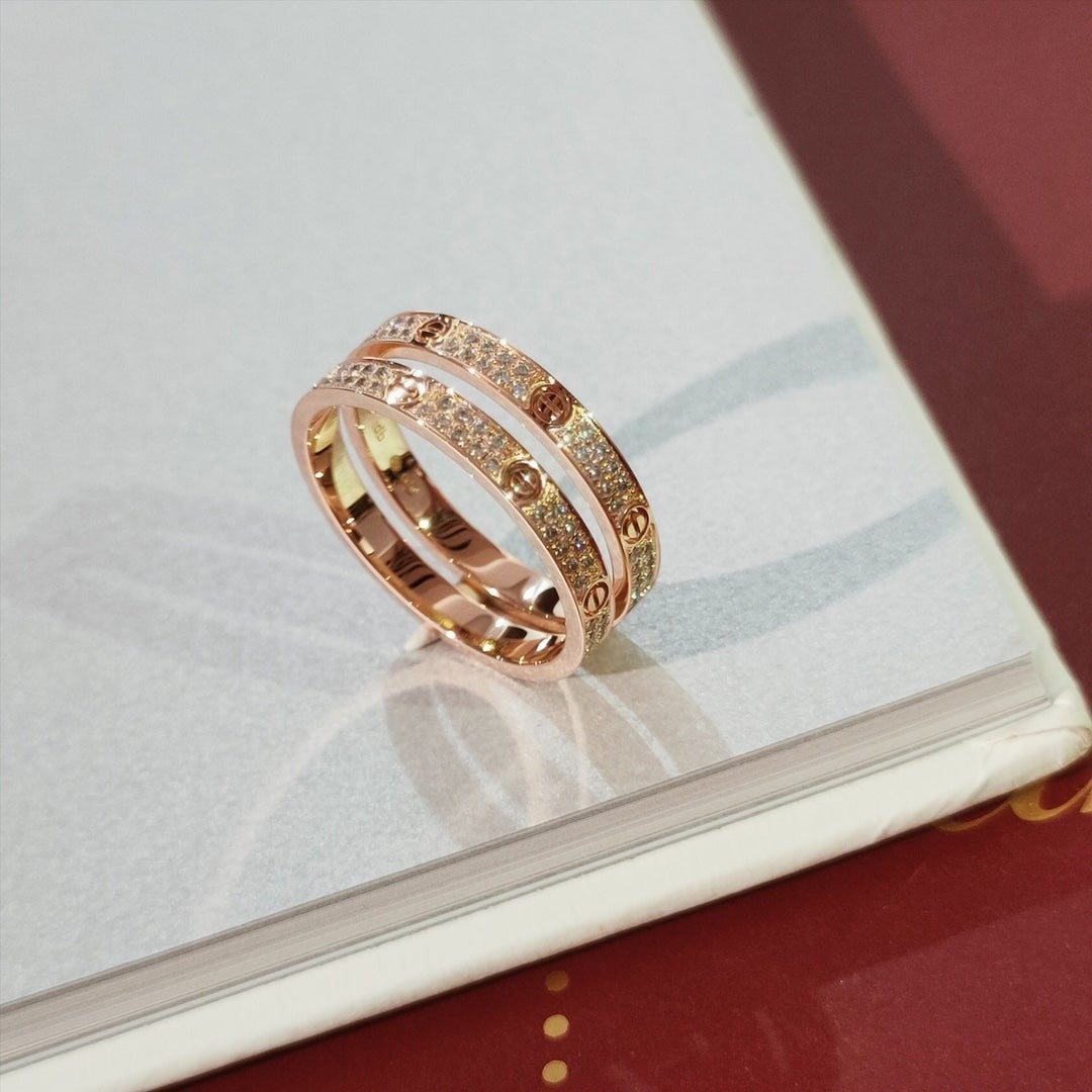 [⭐JeweliWhal]LOVE RING 2.65MM DIAMOND