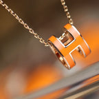 [⭐JeweliWhal]POP H PEDANT PINK GOLD