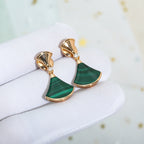 [⭐JeweliWhal]DREAM MALACHITE PINK GOLD EARRINGS