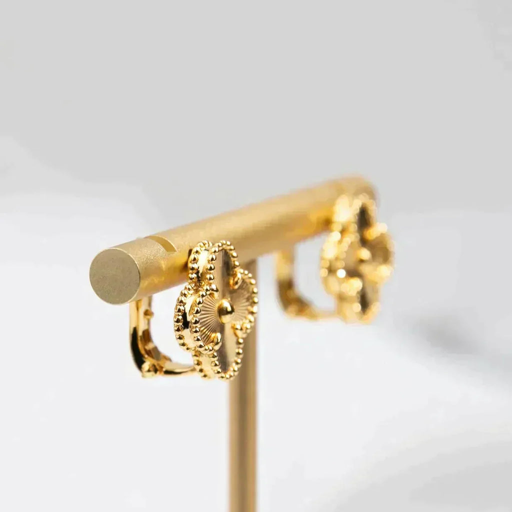 [⭐JeweliWhal]クローバー ミディアム 1モチーフ レーザーイヤリング