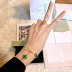 [⭐JeweliWhal] مجموعة سوار CLOVER 5 MOTIF MALACHITE
