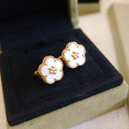[⭐JeweliWhal]LUCKY PINK GOLD WHITE MOP EARRINGS
