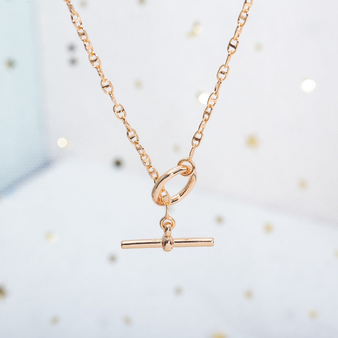 [⭐JeweliWhal]ECHAPPEE NECKLACE PINK GOLD
