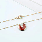 [⭐JeweliWhal]AMULETTE GOLD CARNELIAN ONYX NECKLACE