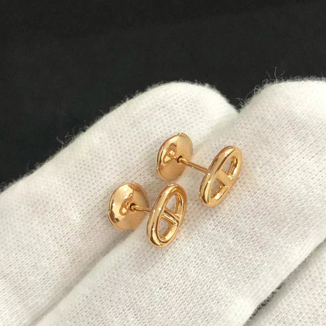 [⭐JeweliWhal]CHAINE SMALL EARRINGS GOLD AND SILVER