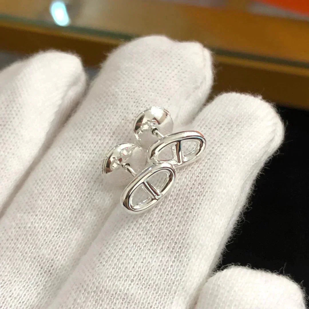 [⭐JeweliWhal]CHAINE SMALL EARRINGS GOLD AND SILVER