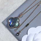 [⭐JeweliWhal]CLOVER 25MM GOLD DARK MOP BIG CLOVER NECKLACE