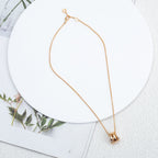 [⭐جوليوال]قلادة سيربينتي من الذهب الوردي مرصعة بالألماس