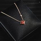[⭐JeweliWhal]STAR NECKLACE PINK GOLD 1 DIAMOND