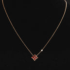 [⭐JeweliWhal]STAR NECKLACE PINK GOLD 1 DIAMOND