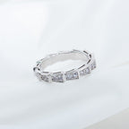 [⭐JeweliWhal]SERPENTI RING SILVER DIAMOND PAVED 3MM