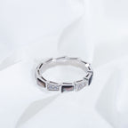 [⭐JeweliWhal]SERPENTI RING SILVER DIAMOND BLACK MOP 3MM