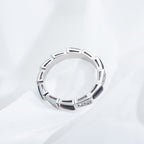 [⭐JeweliWhal]SERPENTI RING SILVER DIAMOND BLACK MOP 3MM