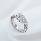 [⭐JeweliWhal]خاتم SERPENTI فضة مرصع بالماس 4MM