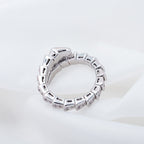 [⭐JeweliWhal]خاتم SERPENTI فضة مرصع بالماس 4MM