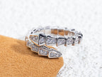 [⭐JeweliWhal]خاتم SERPENTI فضة مرصع بالماس 4MM