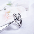 [⭐JeweliWhal]خاتم SERPENTI فضة مرصع بالماس 4MM
