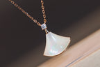 [⭐JeweliWhal]DREAM NECKLACE WHITE MOP PINK GOLD 1 DIAMOND