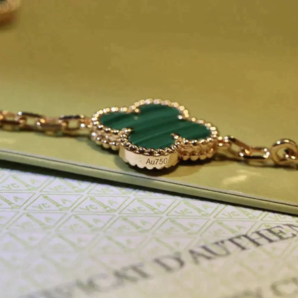[⭐JeweliWhal] مجموعة سوار CLOVER 5 MOTIF MALACHITE
