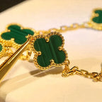 [⭐JeweliWhal] مجموعة سوار CLOVER 5 MOTIF MALACHITE