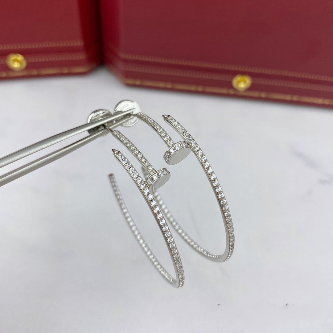 [⭐JeweliWhal]JUSTE イヤリング フルダイヤモンド 1.8mm
