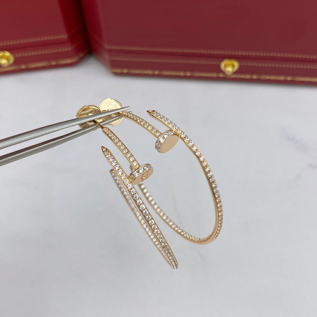 [⭐JeweliWhal]JUSTE イヤリング フルダイヤモンド 1.8mm