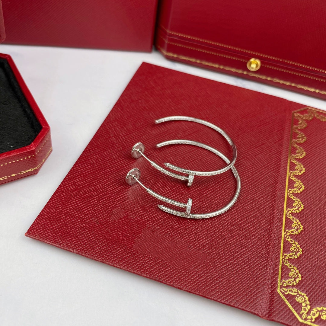 [⭐JeweliWhal]JUSTE EARRINGS FULL DIAMONDS 1.8MM