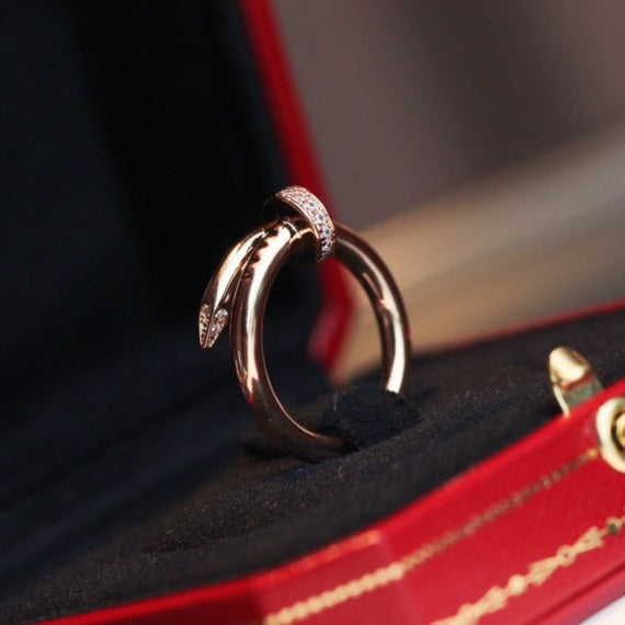[⭐JeweliWhal]JUSTE RING 2.65MM ذهب وردي ماس